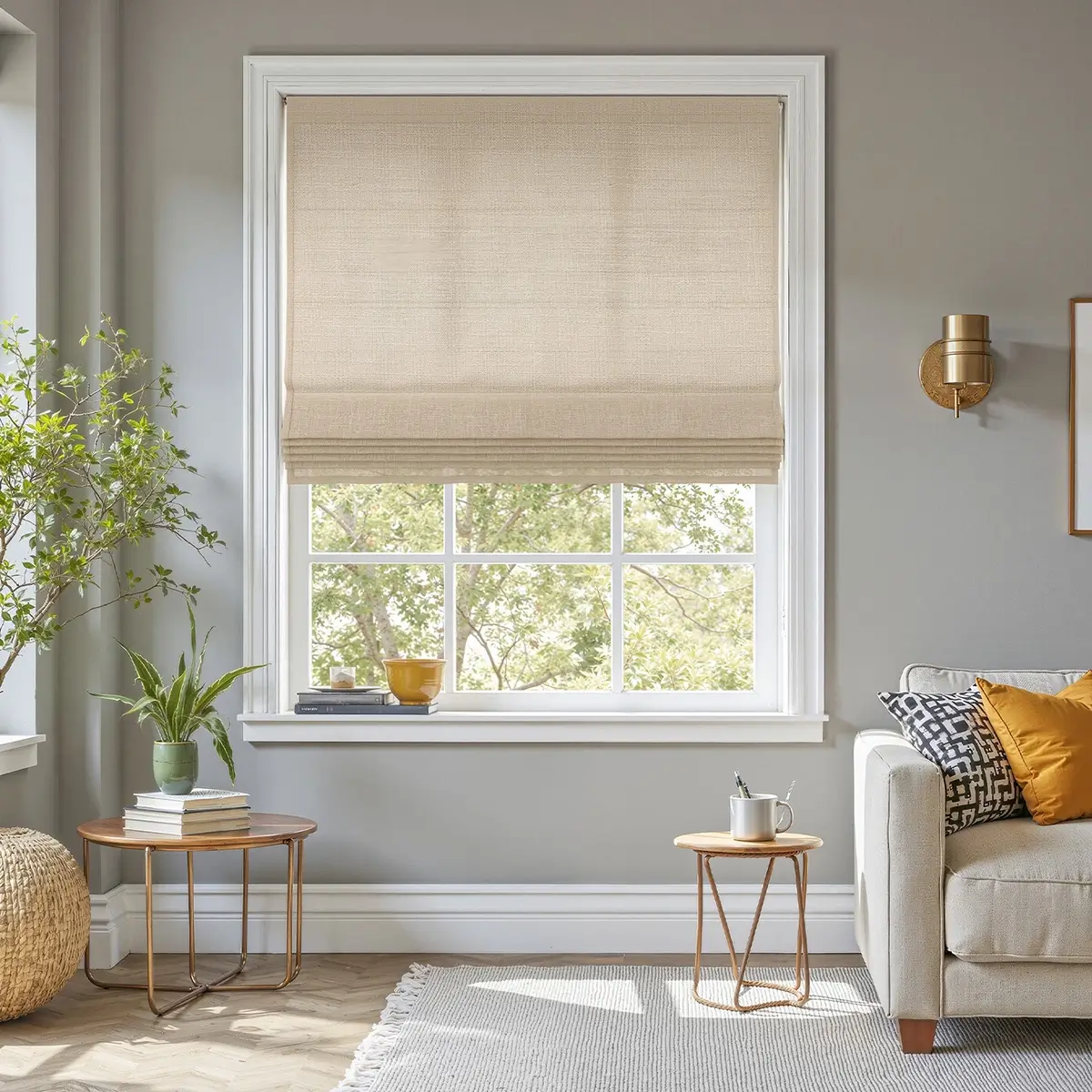 Fabric Roman shades