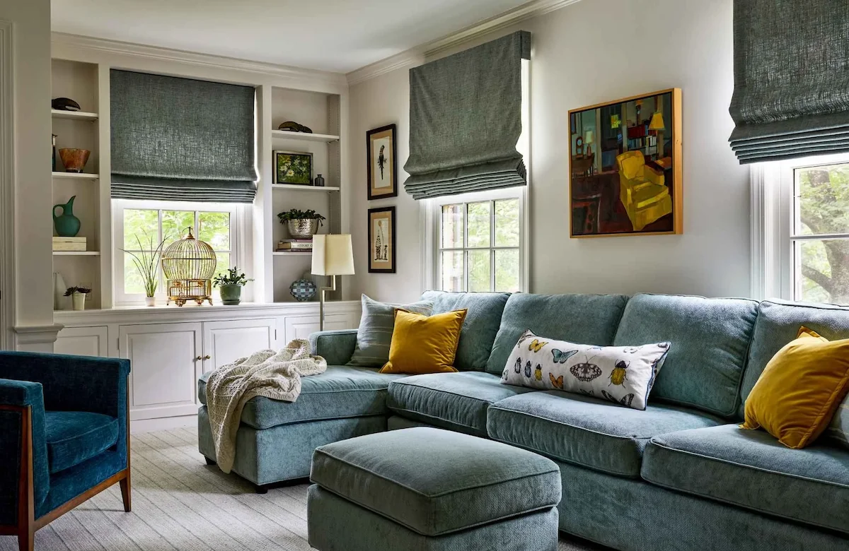 Fabric Roman shades