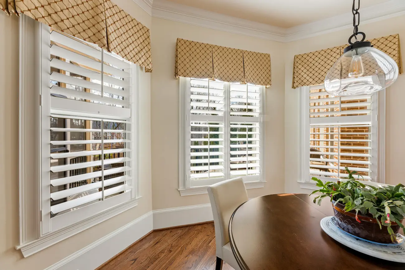 White plantation shutters